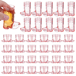 Светло-Коралловый Пластиковые бокалы для вина в форме ковбойских сапог для кукольных миниатюр, свет коралловый, 49x32.5x64 мм