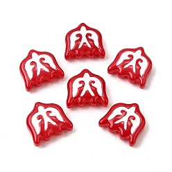 Красный Бусины из стеклянной эмали, окрашенные методом запекания, птица, красные, 19x20x7.5 мм, отверстие : 1.6 мм