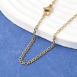 Золотой Модные унисекс 304 ожерелья из нержавеющей стали, с карабин-лобстерами , золотые, 19.5~20.5 дюйм (50~52 см)