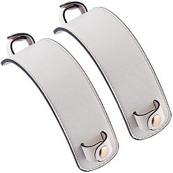 Белый Накладки на плечевые ремни из искусственной кожи, обертывание ручки сумки, защитный чехол, с помощью кнопки сплава оснастки, белые, 27.7x5x0.4 см