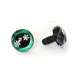 Средний Весенно-Зеленый Снежинка узор пластиковая кукла безопасность ремесло глаз, с распоркой, для поделок куклы игрушки кукольные плюшевые животные изготовление, средний весенний зеленый, 12 мм