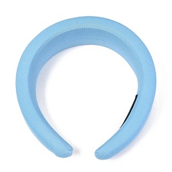 Светлый Стально-синий Толстые ленты для волос из полиэфирной губки, для женщин ободок аксессуары для волос, светло-стальной синий, 15~40 мм, внутренний диаметр: 145x120 мм