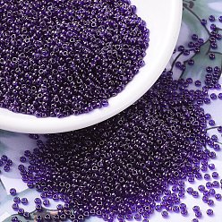 (RR308) Cobalt Gold Luster Миюки круглые бусины рокайль, японский бисер, 11/0, (rr 308) блеск золота кобальта, 2x1.3 мм, Отверстие : 0.8 мм , около 5500 шт / 50 г