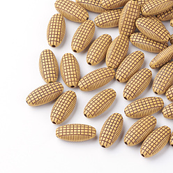 Перу Имитация деревянные бусины акриловые, овальные, Перу, 23.5x11.5x7.5 мм, Отверстие : 2 мм , около 420 шт / 500 г