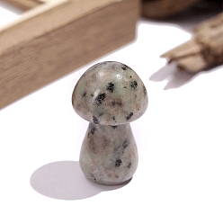 Джаспер Кунжут Украшения дисплея яшмы натурального кунжута, украшения для дома, гриб, 22x36 мм