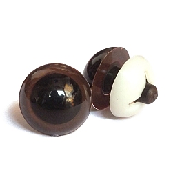 Кокосово-Коричневый Abs пластиковые глаза куклы, Чучела игрушечных глаз, безопасные глаза, с распоркой, полукруглый, кокосового коричневый, 12 мм