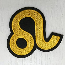 Leo Computerized Embroidery Cloth Iron on/Sew on Patches, Costume Accessories, Appliques, Constellation, Leo, 76x66mm