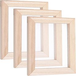 Цвет Древесины Изготовление деревянной бумаги, рама для формования бумаги, инструменты экрана, для поделок из бумаги своими руками, прямоугольные, деревесиные, 17.8x14.8x1.3 см