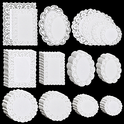 Mixed Shapes 800шт. 8 стили кружевная бумага жиростойкая оберточная бумага, для кухонных принадлежностей для выпечки, разнообразные, 162~350x162~300x0.2 мм, 100 шт / стиль