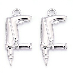 Платина Подвески из сплава , швейные машины, без кадмия, без никеля и без свинца, платина, 27x12x3 мм, отверстие : 2 мм