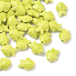 Fish Фарфоровые бусины ручной работы, яркие глазированный фарфор, рыба, 19.5x15.5x8.5 мм, отверстие : 1.8~2 мм