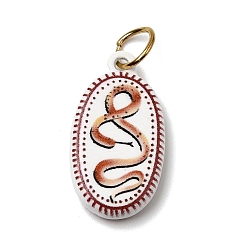 Змея Печать 304 подвески из нержавеющей стали, золотые, змея, 21x11x4 мм, Перейти кольцо: 6x1 мм, внутренний диаметр: 4 мм