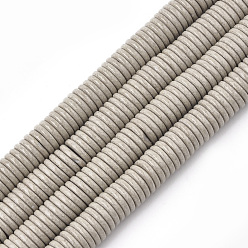 Светло-серый Природный агат бисер нитей, окрашенные, Heishi бусы, Плоский круглый / диск, светло-серый, 8~8.5x1~1.5 мм, отверстие : 1 мм, 230 шт / нитка, 15.7 дюйм