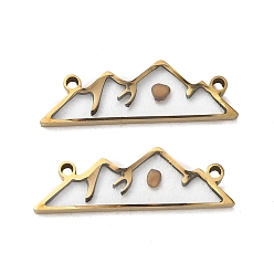 Golden 304 Stainless Steel Pendants, Mountation Charms, Golden, 7.5x23.5x2mm, Hole: 1.2mm