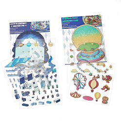 Colorido Pegatinas de plástico para mascotas con imágenes, pegatinas decorativas, casa, colorido, 24x21 mm