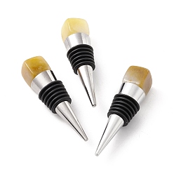 Топаз Нефрит Пробки для бутылок из нефрита из натурального топаза, с выводами из сплава и силикона, конус, 77~78x20 мм