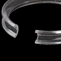 Claro Anillos de exhibición de pulsera individual de plástico transparente, Claro, 5.15x0.75 cm