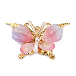 Бабочка 304 подвески из нержавеющей стали, акрила и пластика, бабочка, 30.5x51.5x7.5 мм, отверстие : 2 мм