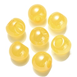 Gold Opaque Acrylic Beads, Round, Suzumaru Beads, Top Drilled, Gold, 19x19x19mm, Hole: 3mm