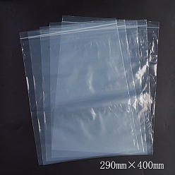 White Plastic Zip Lock Bags, Resealable Packaging Bags, Top Seal, Self Seal Bag, Rectangle, White, 44x31.8cm, Unilateral Thickness: 2.1 Mil(0.055mm), Inner Measure: 31.7x41.9cm, 100pcs/bag