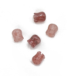 Strawberry Quartz Natural Strawberry Quartz Beads, Undyed, Lily of the Valley, 11x10mm, Hole: 1~1.2mm