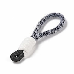 Черный Плетеный нейлоновый ремешок, Пластиковая находка для брелока, сумки для телефона, ремешка, чёрные, 150x40x16 мм