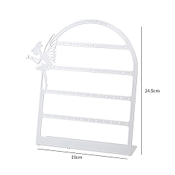 Серебро 56 Складная металлическая подставка для сережек с отверстиями, подставка для сережек, серебряные, 24.5x19 см