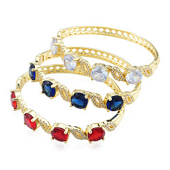 (52) Непрозрачная лаванда Плоский круглый браслет с фианитом и листом на петлях, настоящие позолоченные украшения из латуни для женщин, разноцветные, внутренний диаметр: 18 дюйм (2x2-3/8 см)