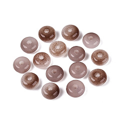 Rosy Brown Baking Paint Imitation Jade Glass Beads, Rondelle, Rosy Brown, 6~7x3~3.5mm, Hole: 1.2~1.5mm, about 5555pcs/1000g