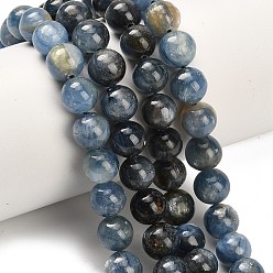 Кианит Натуральный кианитовые бисер пряди, круглые, класса AB, 9 мм, отверстие : 0.9 мм, около 45 шт / нитка, 15.79''~16.02'' (40.1~40.3 см)