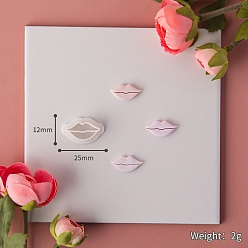 Lip Пластиковые формы на день святого валентина, резцы глины, инструменты для лепки из глины, для серьги решений, губа, 1.2x2.5x1.15 см