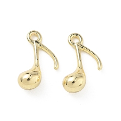 Golden Alloy Pendants, Musical Note Charms, Long-Lasting Plated, Rack Plating, Golden, 17.5x12x6mm, Hole: 1.8mm
