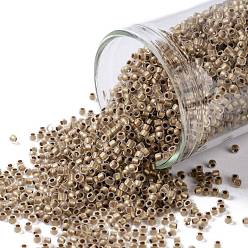 (989FM) Bronze Lined Crystal Matte Круглые бусины toho, японский бисер, (989 fm) матовый кристалл с бронзовой подкладкой, 15/0, 1.5 мм, отверстие : 0.7 мм, о 3000шт / бутылка, 10 г / бутылка