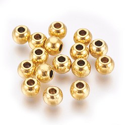 Античное Золото Сплавочные овальные бусины тибетского стиля , баррель, античное золото , без свинца и без кадмия, 6x5 мм, отверстие : 2.5 мм
