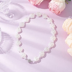 Цветок Магнитные застежки из пластика АБС с имитацией жемчуга и сплава для подхватов для штор, занавеска держатель, для украшения окон дома шторами, цветок, 200 мм