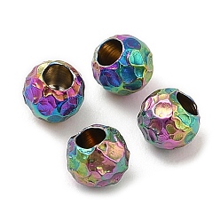 Rainbow Color Ионное покрытие (ip) 304 конец шнура из нержавеющей стали, Торцевые крышки, забил круглый, Радуга цветов, 4x4 мм, отверстие : 1.8 мм