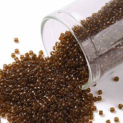 (2152) Transparent Dark Golden Amber TOHO Round Seed Beads, Japanese Seed Beads, (2152) Transparent Dark Golden Amber, 15/0, 1.5mm, Hole: 0.7mm, about 3000pcs/bottle, 10g/bottle