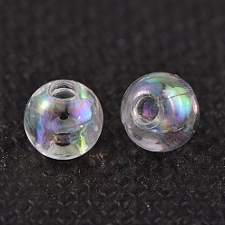 Clear AB Eco-Friendly Transparent Acrylic Beads, Round, AB Color, Clear AB, 4mm, Hole: about 1.2mm; about 17000pcs/500g.