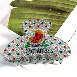 Christmas Socking Christmas Theme Plastic Claw Hair Clips, Christmas Socking, 86x52x43mm