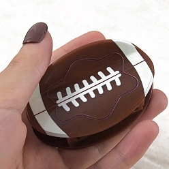 Кокосово-Коричневый Акриловые коготь заколки, аксессуары для волос для женщин и девочек, регби, кокосового коричневый, 68x40 мм