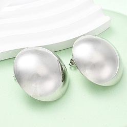 Платина Латунные полукруглые серьги-гвоздики, с серебряными штифтами для сережек, платина, 925 мм