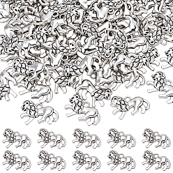 Античное Серебро 60 шт. Подвески из сплава в тибетском стиле, лев прелести, античное серебро, 14.5x21x4 мм, отверстие : 2 мм