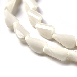 Льняное Полотно Непрозрачные сплошные цветные стеклянные бусины, граненые, твист, белье, 13x8x5 мм, отверстие : 1.4 мм, около 50 шт / нитка, 26.9 дюйм (68.5 см)