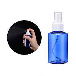 Blue 100ml Refillable PET Plastic Spray Bottles, Empty Pump Bottles for Liquid, Blue, 4.6x11.8cm, Capacity: 100ml(3.38 fl. oz)