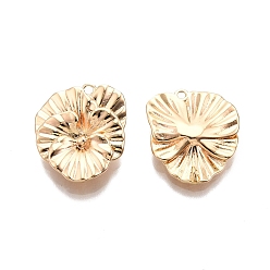 Настоящее золото 18K Подвески из латуни, без никеля , цветок ссылку, реальный 18 k позолоченный, 18x15.5x3.5 мм, отверстие : 1.2 мм