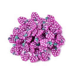 Винограды Кабошоны из полимерной глины ручной работы с фруктами, ногтей декоративные аксессуары, винограды, 4.5~6x3.5~6x0.2~1 мм, Около 52630 шт / 1000 г