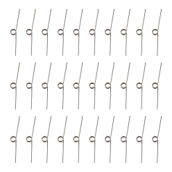 Нержавеющая Сталь Цвет 30шт. стальная торсионная пружина, цвет нержавеющей стали, 69x9x4 мм