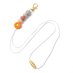 Темно-Оранжевый Подвесные украшения из сплава, силикона и нержавеющей стали, темно-оранжевый, 495 мм