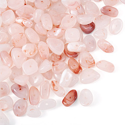 Легкий Лосось 50g прозрачные акриловые бусины, самородки, два тона, светлый померанцевый, 10~14.5x7~11x4.5~6 мм, отверстие : 1.4 мм