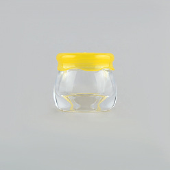 Золотистый Прозрачный акриловый многоразовый контейнер с пластиковой крышкой из полипропилена, Портативная дорожная помада для лица, крем-варенье, баночка, золотые, 3.8x3.5 см, емкость: 10 г